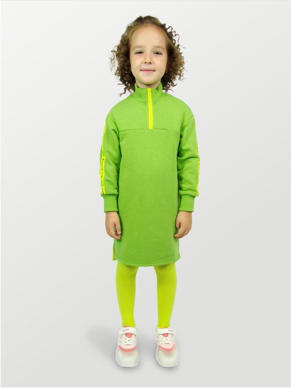 Платье для девочки, модель №1, рост 116 см, зеленое