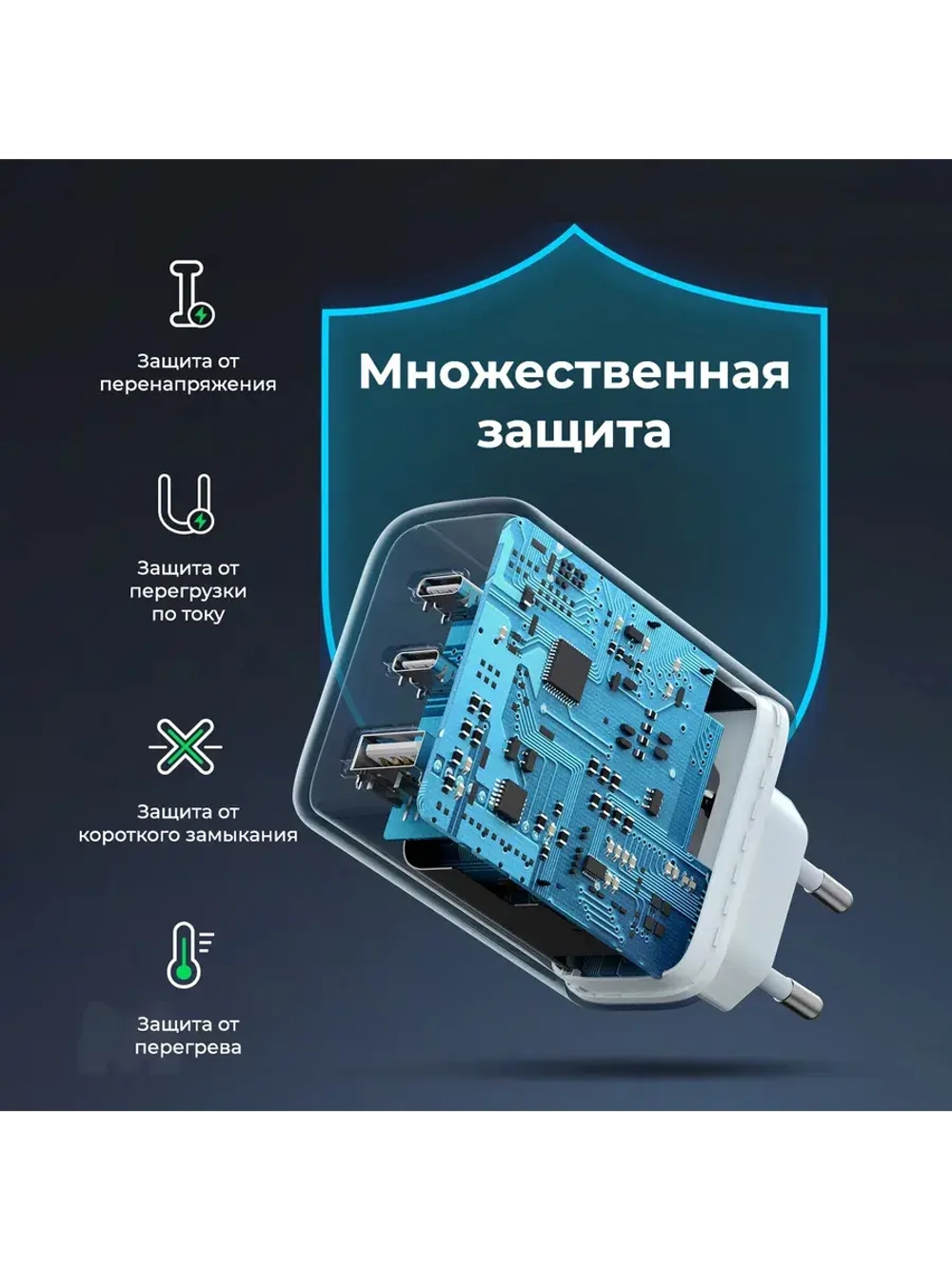 Быстрая зарядка Угрин 65w Type-C Адаптер для Samsung