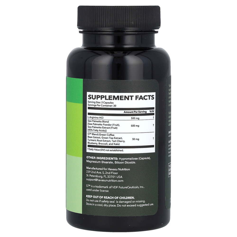 Havasu Nutrition, L-аргинин, активная формула для мужчин, 60 капсул