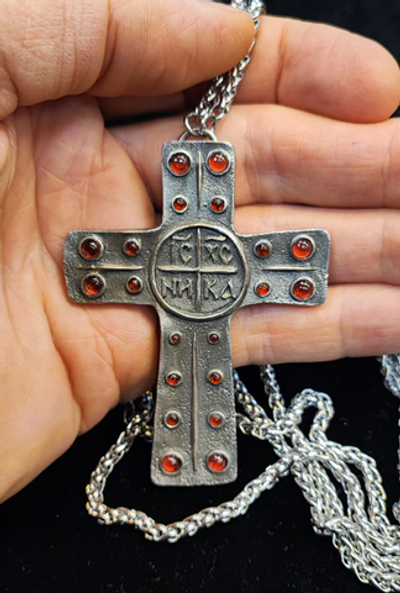 Крест священника “Древо жизни” (полудрагоценные камни)