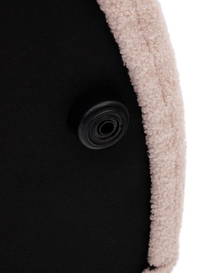 Kaeli Пуф для ног со съемным чехлом из розового букле Ø 90