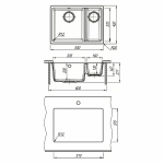 Кухонная мойка Lemark Sinara 550.2-U 9910081 грей