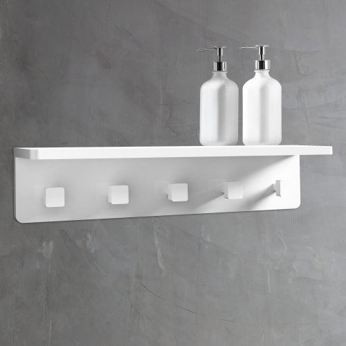 Вешалка с полкой ABBER Stein AS1651 белая матовая