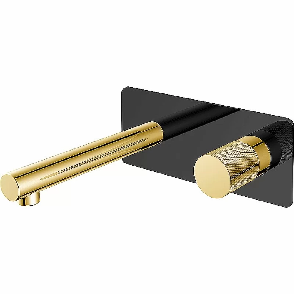 Смеситель для раковины Boheme Stick 125-BG.2 черный/золото
