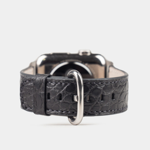 Ремешок для Apple Watch 40/41/42 mm из кожи аллигатора, серого цвета