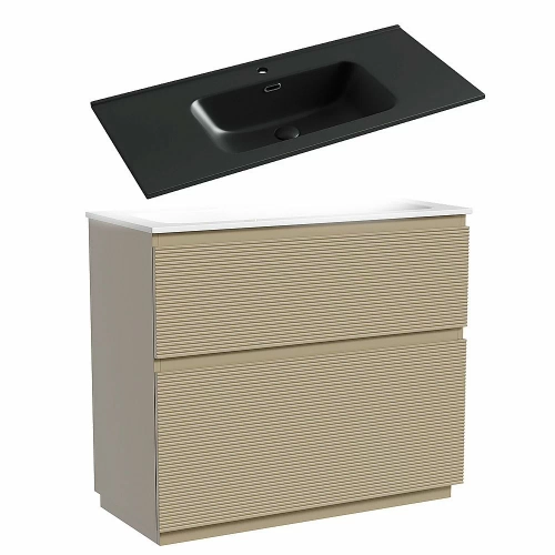 Тумба с раковиной Sancos FOLK Floor FL100FCP/CN7003MB 100 Капучино