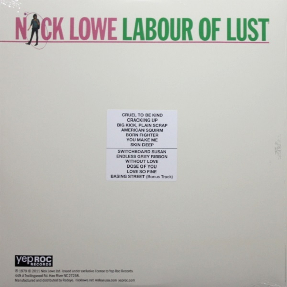 Nick Lowe / Labour Of Lust (Coloured Vinyl) (LP)