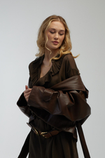 Куртка Joleen с поясом экокожа