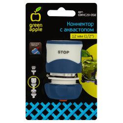 Коннектор GREEN APPLE GWHC20-058 с аквастопом 1/2 12 мм | GREEN APPLE