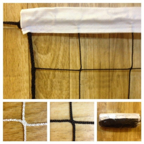 Сетка волейбольная нить 3,0 мм 1*9,5 м белый/черный