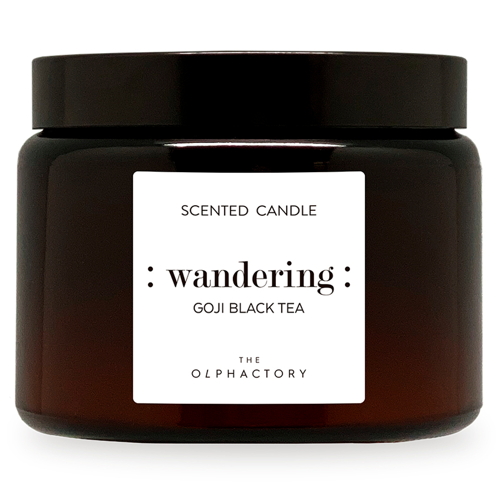 Свеча ароматическая the olphactory, wandering, goji black tea, 60 ч