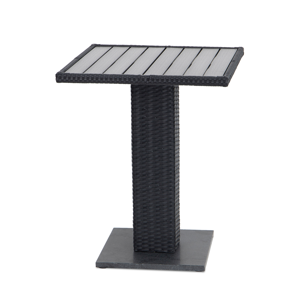 Стол квадратный  арт.GS016 2 уп.поливуд 70х70см (каркас черный, столешница поливуд) "Garden story"