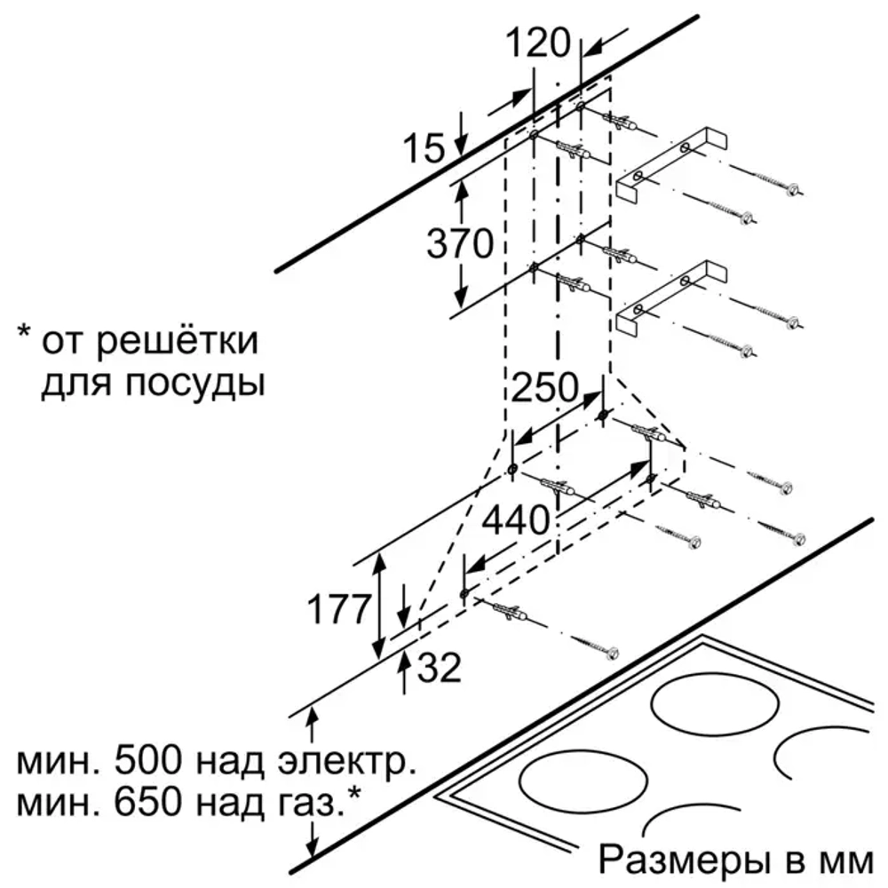 Вытяжка Bosch DWP64CC60T