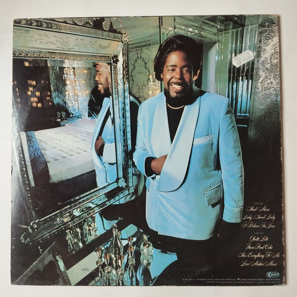 Винтажная виниловая пластинка LP Barry White Sheet Music (Holland 1980)