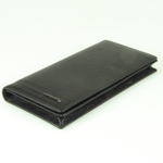 Мужское вертикальное чёрное портмоне купюрник из натуральной кожи яка Dublecity M100-DC11-19A
