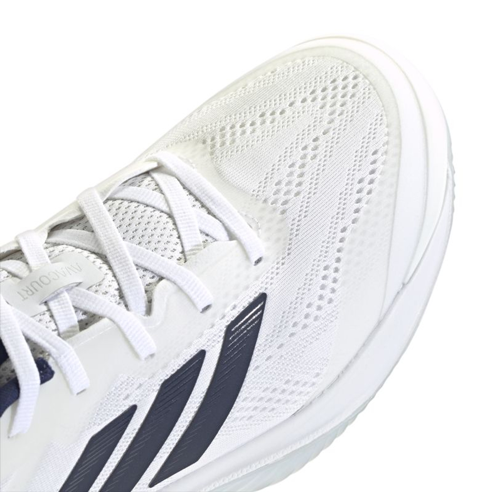 Женские Кроссовки теннисные Adidas Avacourt 3 Clay - cloud white/dark blue/crystal sky