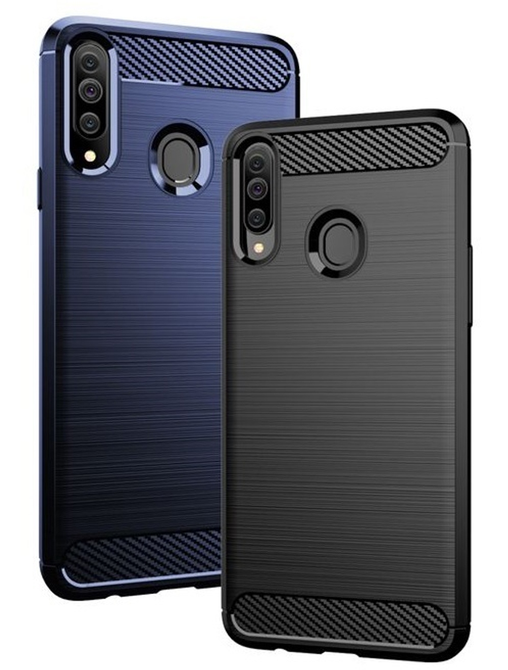 Чехол для Samsung Galaxy A20S цвет Blue (синий), серия Carbon от Caseport