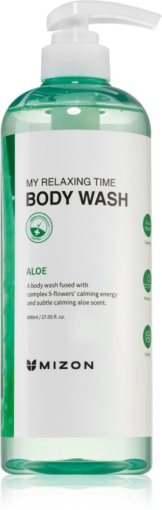 Mizon успокаивающий увлажняющий гель для душа My Relaxing Time Aloe