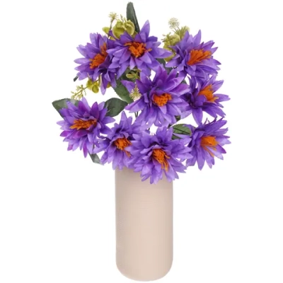 Искусственные цветы «Цветочная мелодия» Астры 50см 9 цветков сиреневые
