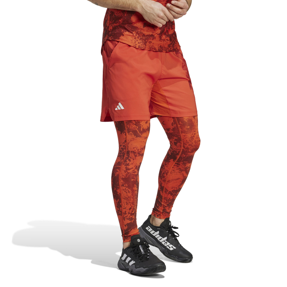 Мужские теннисные штаны adidas Paris Tech-Fit Tight Men - Red