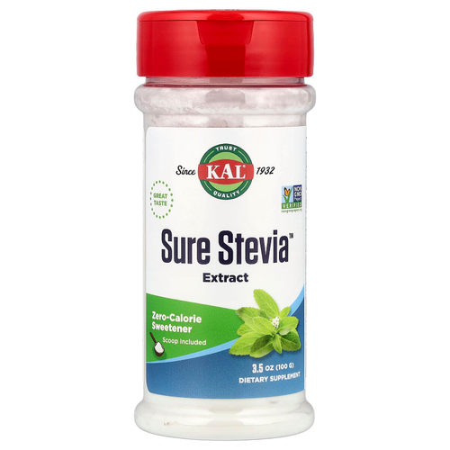 KAL, Натуральный экстракт Sure Stevia, 100 г (3,5 унции)