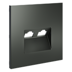 Накладка для розетки компьютерной двойной RJ45+RJ45 кат.6, S70 (титан)