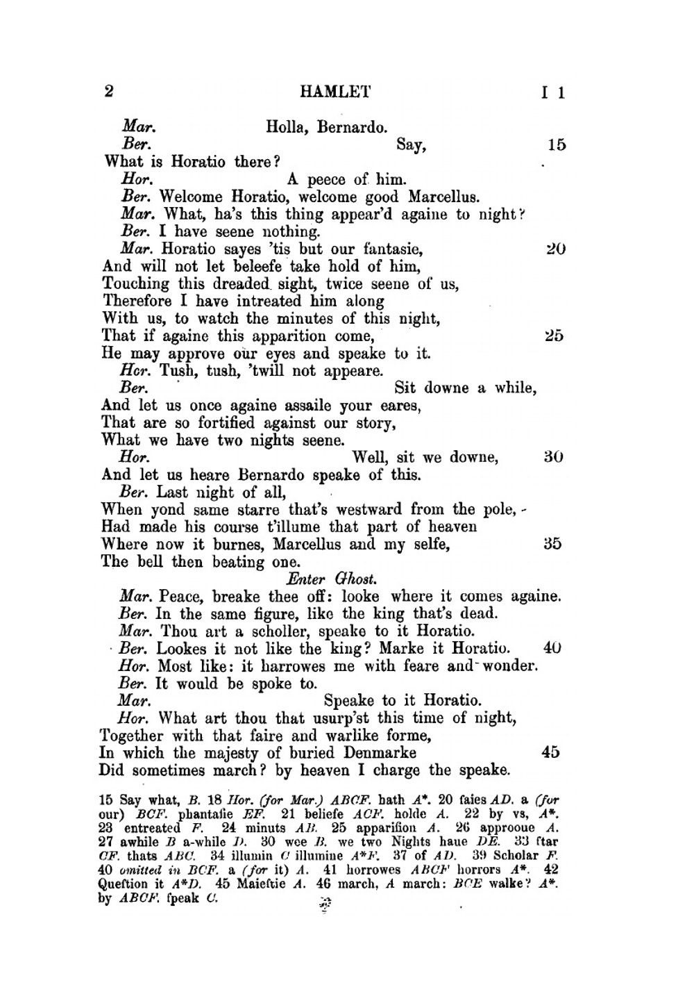 The Tragicall Historie of Hamlet, Prince of Denmarke | William Shakespeare