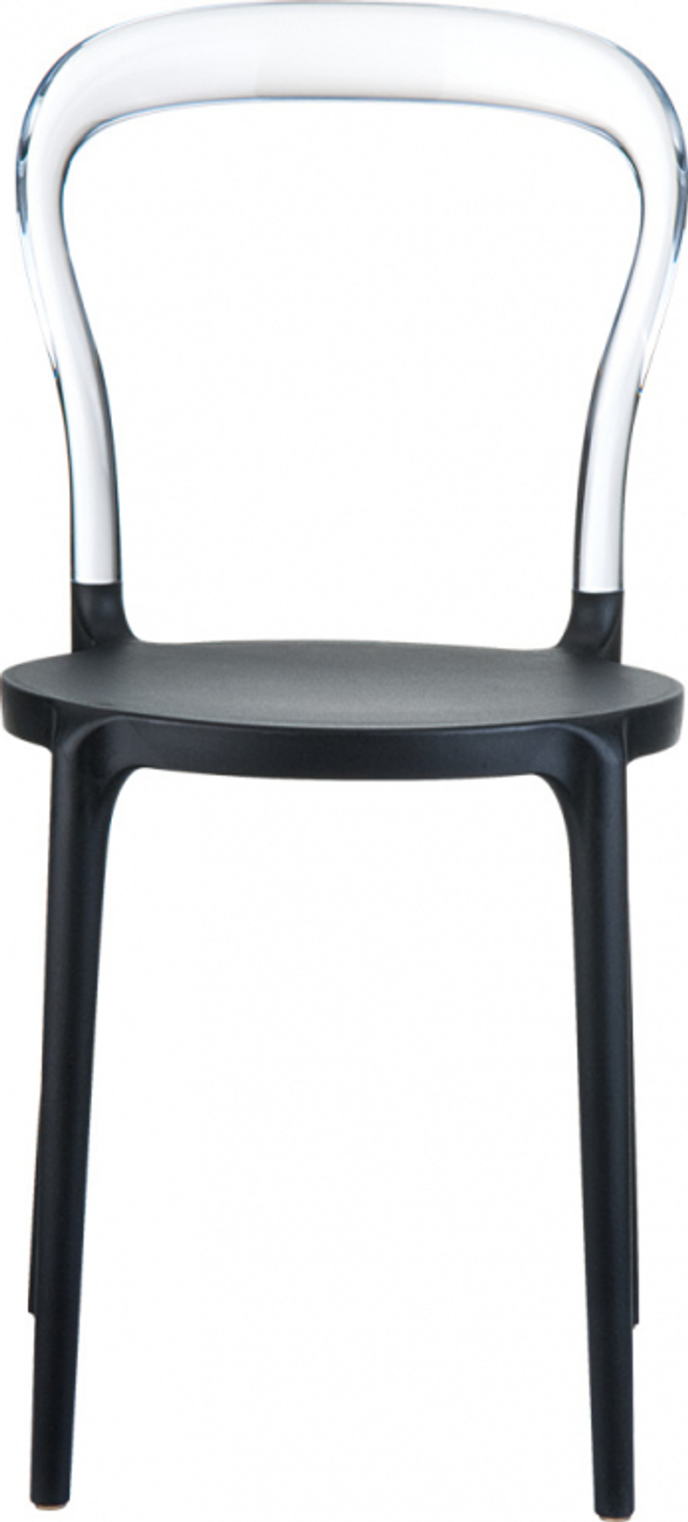 Стул пластиковый Siesta Contract Mr Bobo, черный, прозрачный