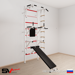 Шведская стенка Sv Sport усиленная 692 (Турник стандарт/Брусья/Стойка/Скамья/Лестница)