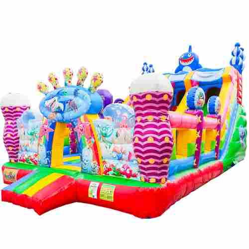 Коммерческий надувной батут с горкой «В гостях у моря 2» 9*5*5 м