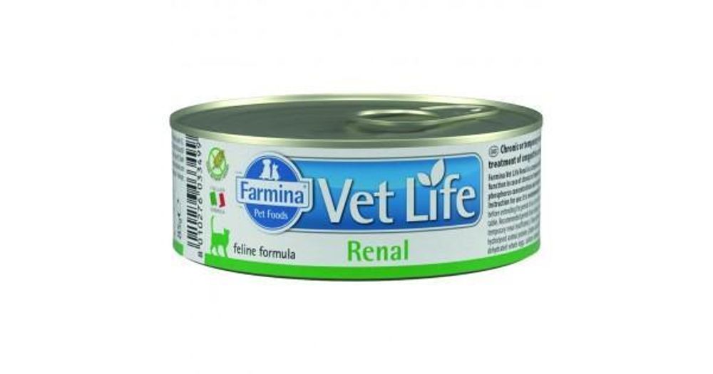 Farmina VetLife 85г конс. Renal Влажный корм для кошек при почечной недостаточности