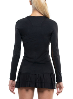 Женская теннисная футболка (dł. Рукава) Lucky in Love Luv Breeze L/S Crew Women - black