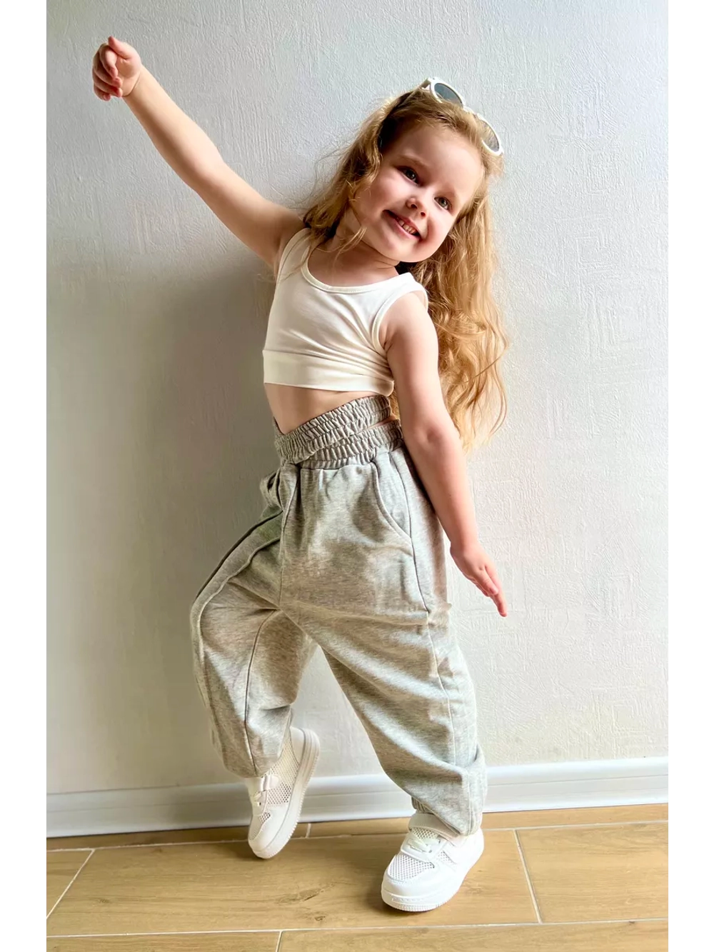 Брюки спортивные с двойной талией