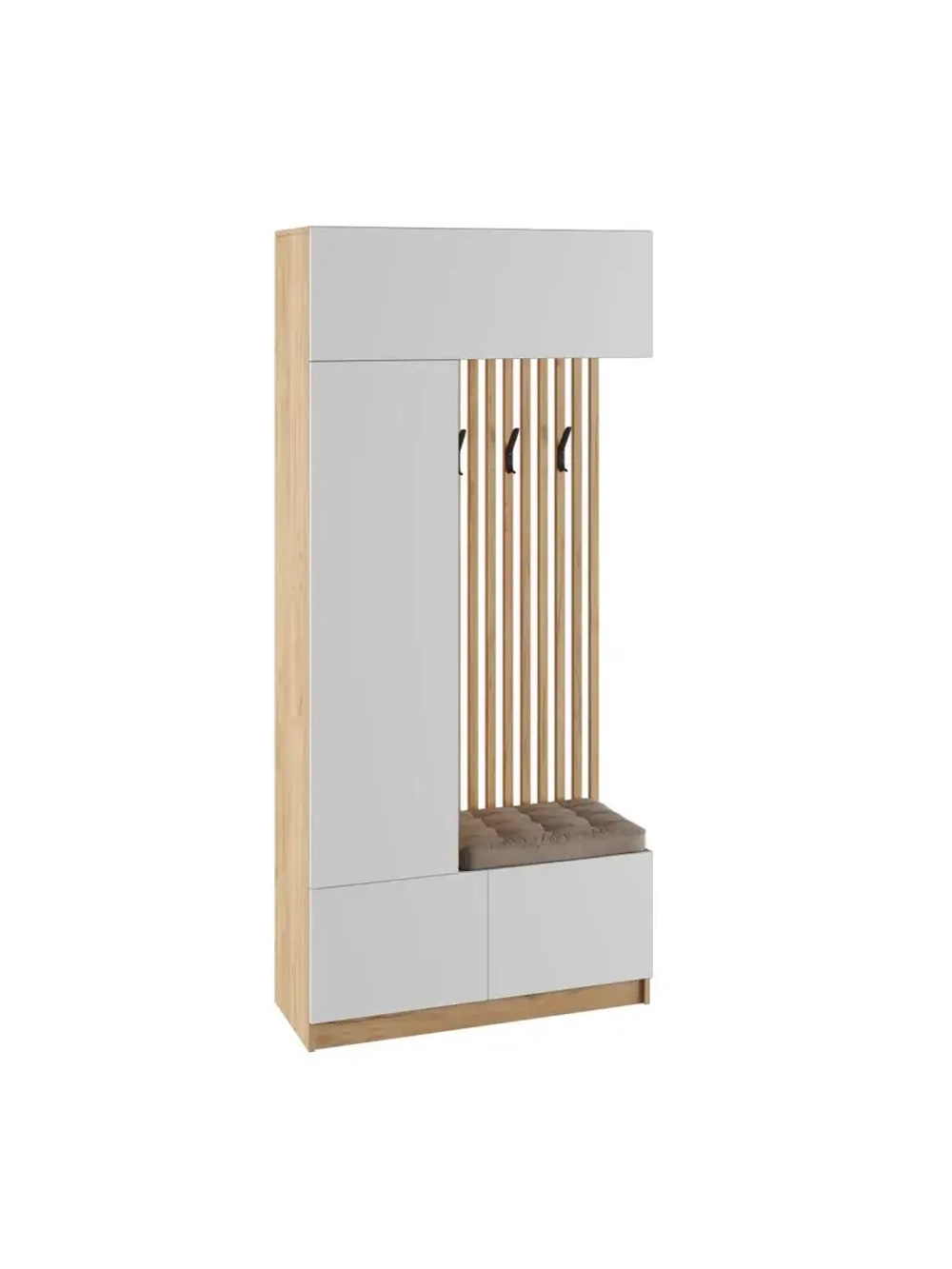 Прихожая с зеркалом Белый 190х40х220