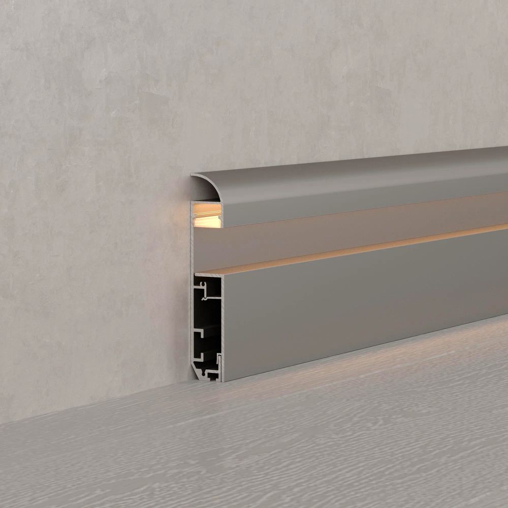 Профиль PLINTUS-H80-2000 ANOD (Arlight, Алюминий) 046390