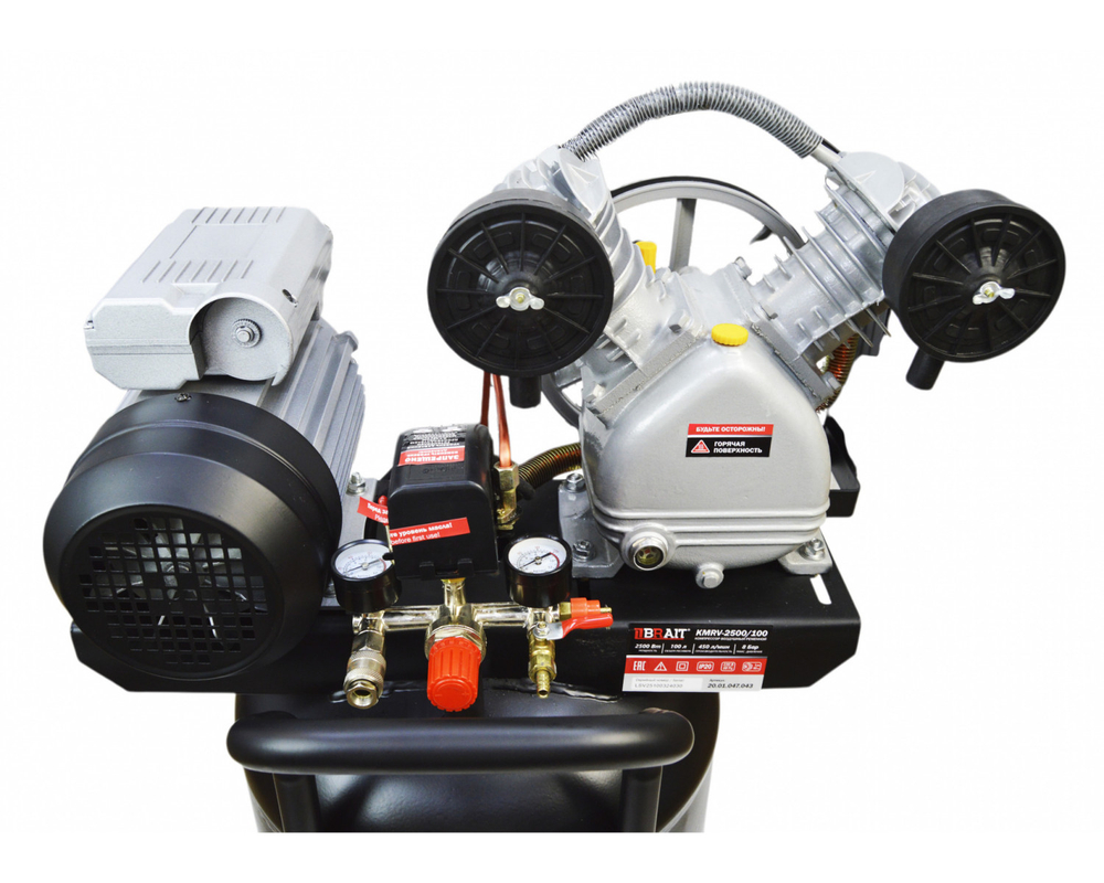 Компрессор (Вертикальный)  воздушный  BRAIT KMRV-2500/100