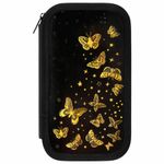 Пенал ЮНЛАНДИЯ, 2 отделения, ламинированный картон, конгрев, 19х11 см, "Golden", 273495