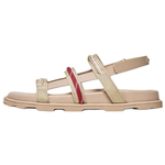 Moncler Vera Isla Sheepskin One Strap Sandals 1cm Women"s Beige