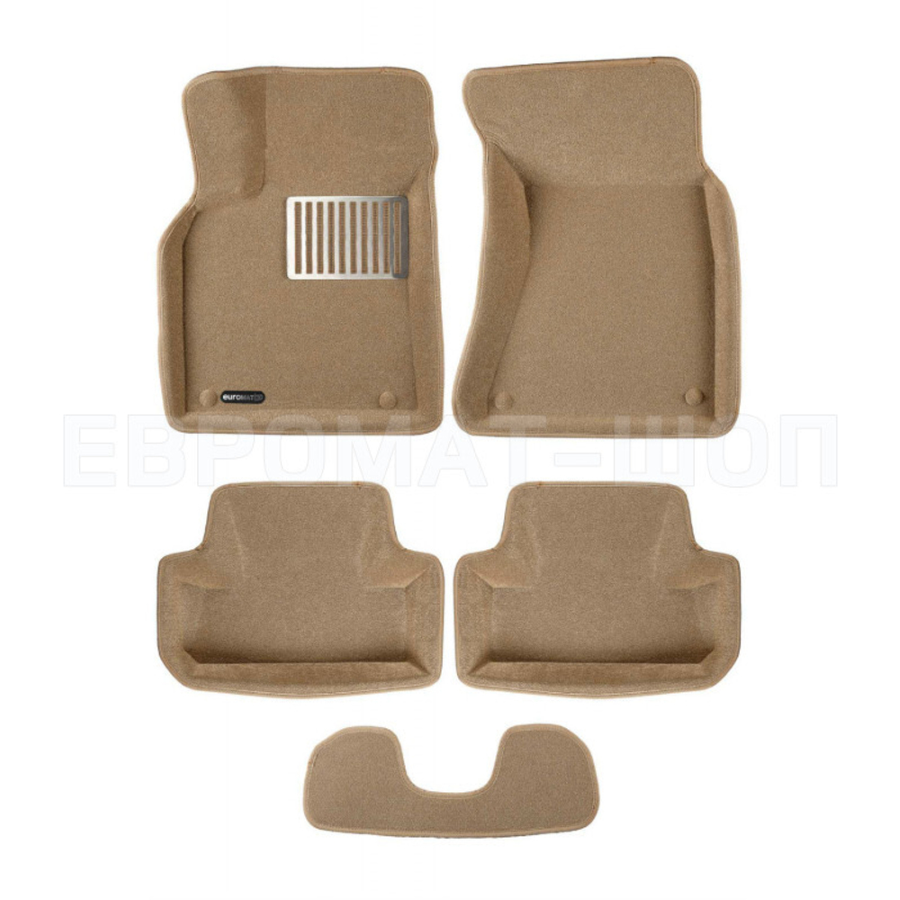 Коврики салона для AUDI Q5 (2008-2016) Euromat 3D Lux бежевые. Арт. EM3D-001104T