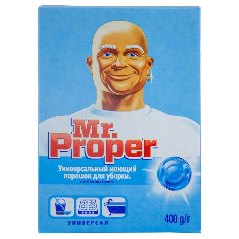 Порошок моющий универсальный Mr. Proper с отбеливателем 400 гр/пач 22 пач/кор