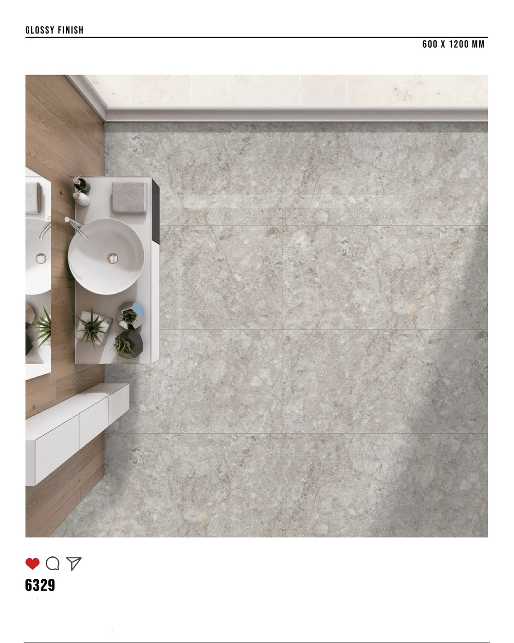 Керамогранит glossy №4 , 60х120, 6329