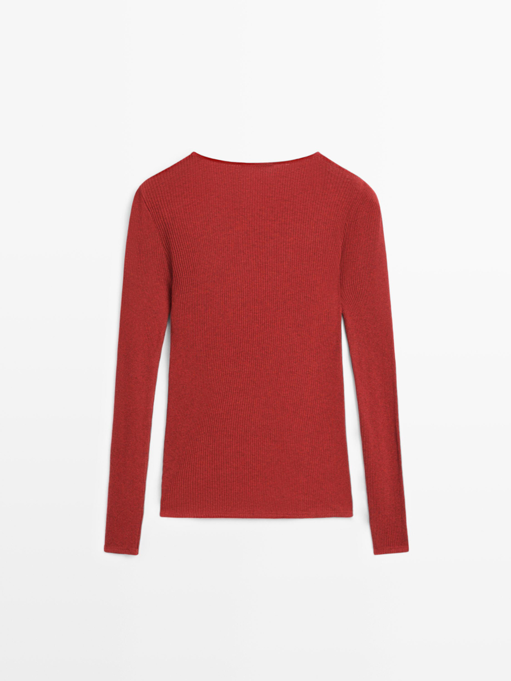 Massimo Dutti Футболка с длинным рукавом, красный