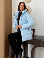 Куртка весенняя удлиненная со съемным капюшоном