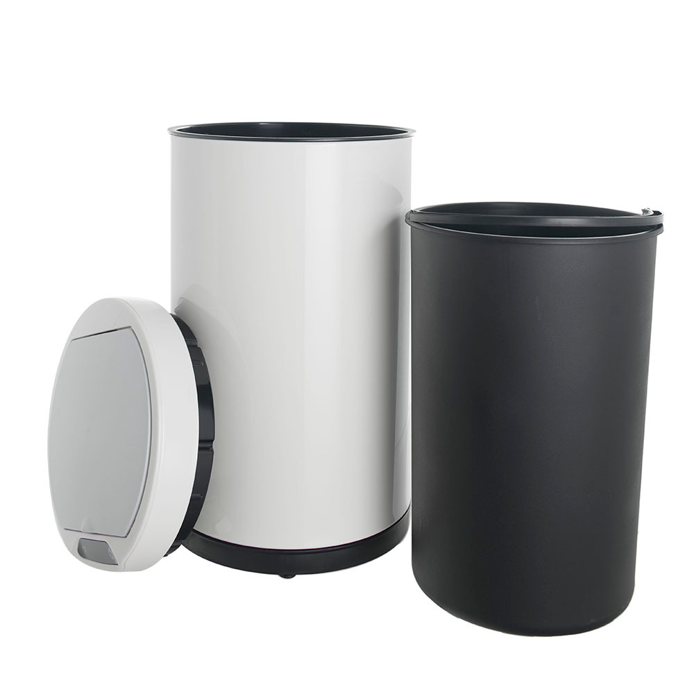 Ведро для мусора сенсорное, круглое, внутр ведро, Foodatlas JAH-9312, 12 л (белый)