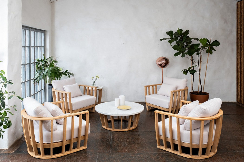 Кофейный комплект из акации  Joygarden ВУДЛАНД L, Natural Teak, бежевый