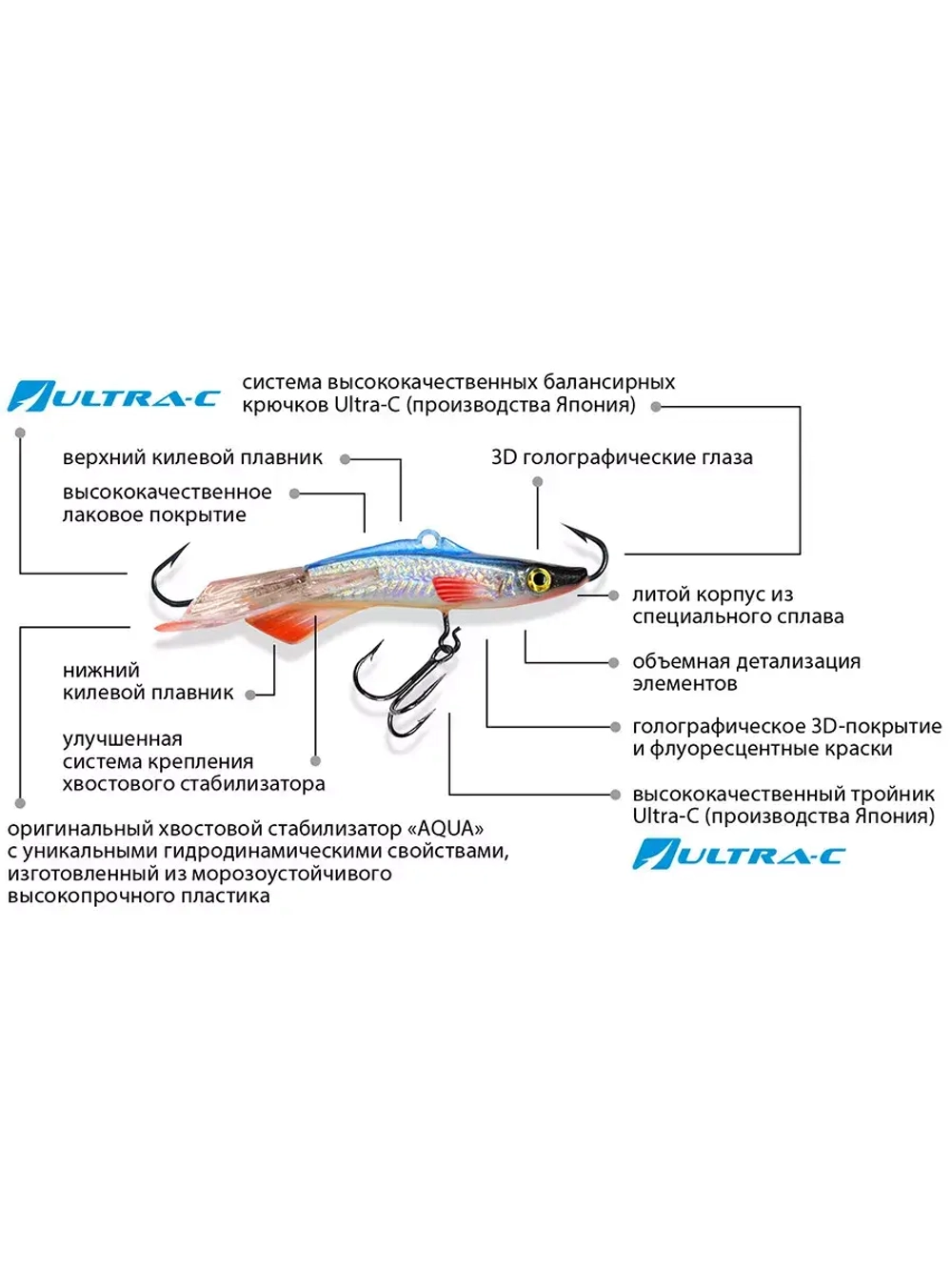 Балансир ASPID NEW-5 56mm цвет 048 (окунь), 1 штука 13 г.