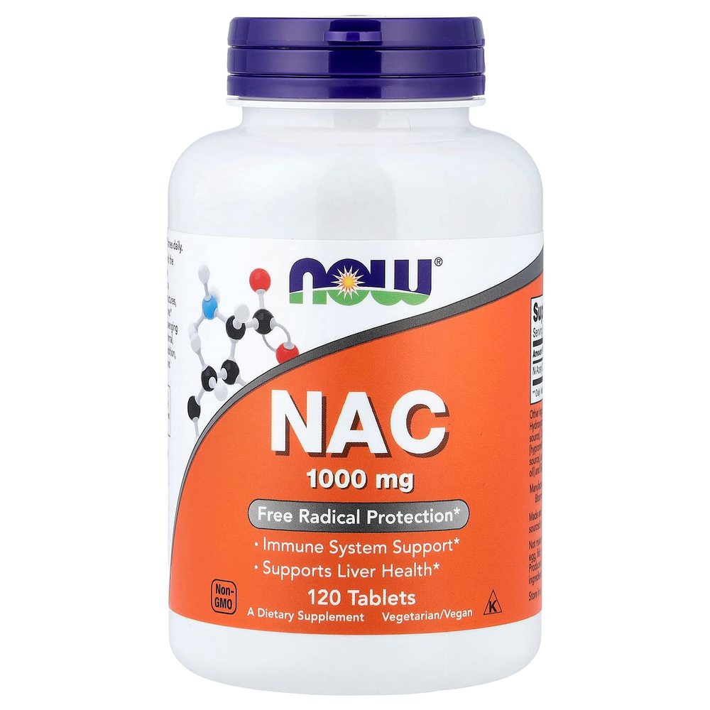 NOW Foods, NAC, 1000 мг, 120 таблеток
