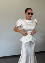 Платье "Стамбул", молочный с розовым