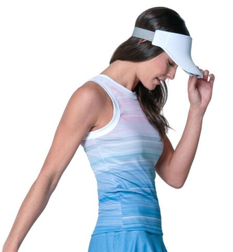 Женский топ теннисный Lucky in Love Linen Vision - periwinkle