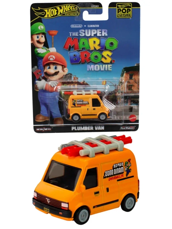 Машинка Хот Вилс Премиум Mario Plumber Van HXD63 HXF03